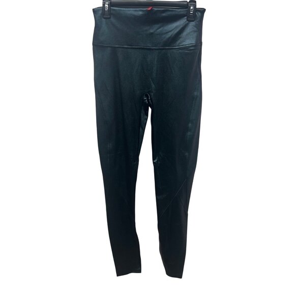 SPANX Pants - Spanx High-Waisted Black Faux Leather Leggings L
